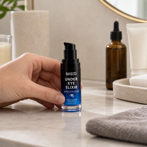 BASED Under Eye Elixir | Brightens, De-Puffs & Revitalizes Under Eyes | Simple, Effective, BASED.